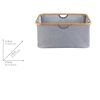 Wäschekorb 'Bahari' Polyester, Bambus grau faltbar 50 l