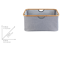Wäschekorb 'Bahari' Polyester, Bambus grau faltbar 50 l