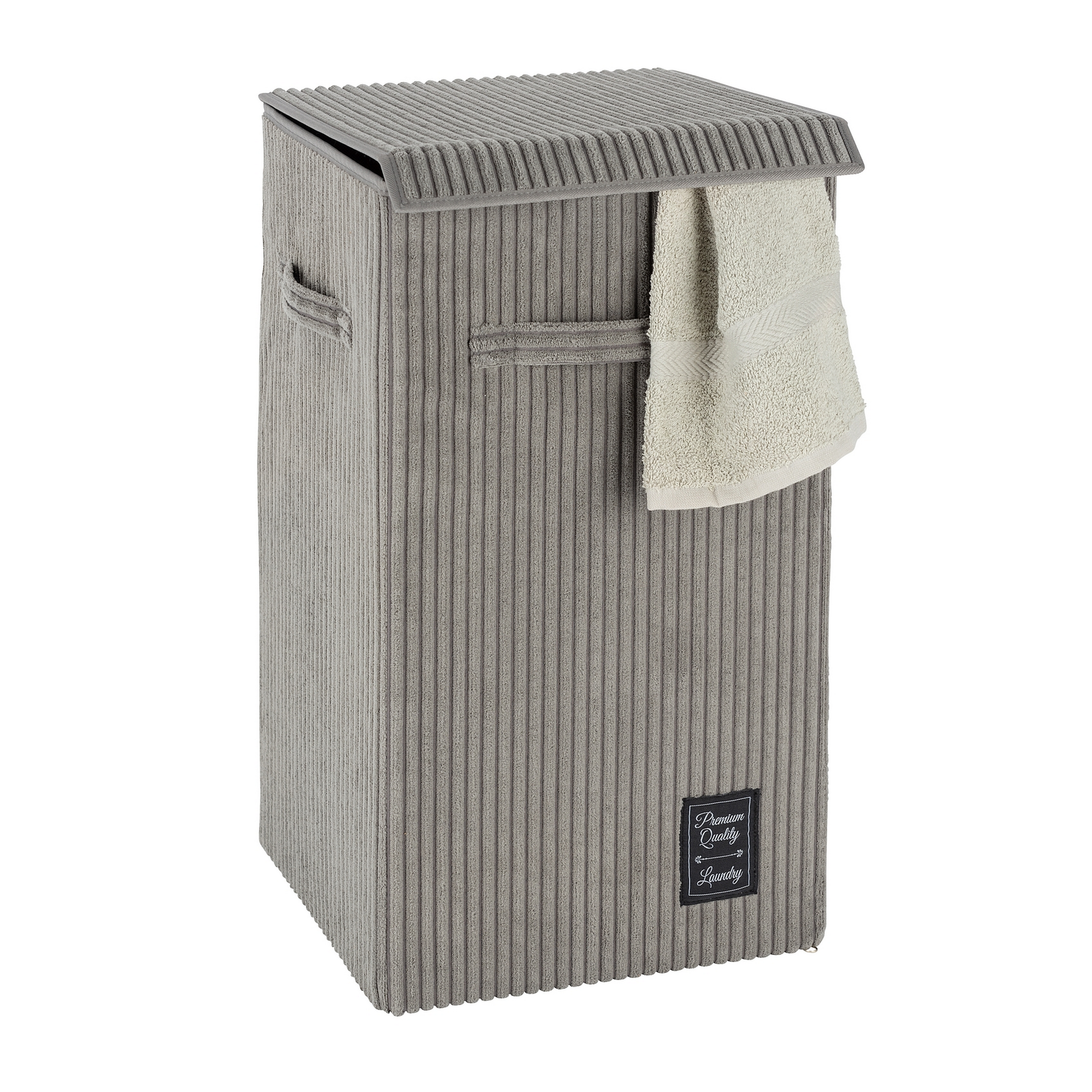 Wäschesammler 'Cora' grau 33 x 58 x 33 cm 63 l
