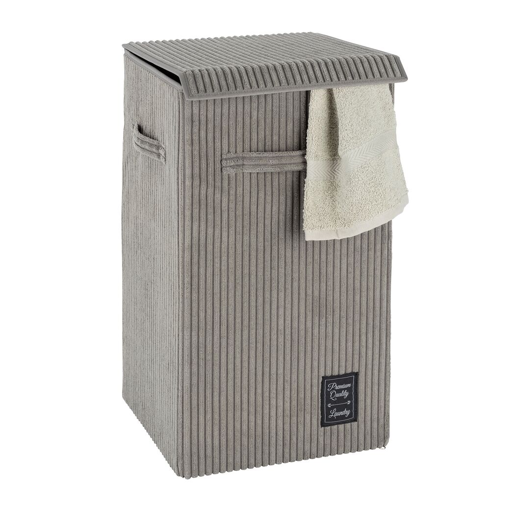Wäschesammler 'Cora' grau 33 x 58 x 33 cm 63 l