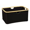 Wäschekorb 'Ecori' Polyester schwarz 54 x 26 x 36 cm