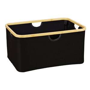 Wäschekorb 'Ecori' Polyester schwarz 54 x 26 x 36 cm