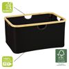 Wäschekorb 'Ecori' Polyester schwarz 54 x 26 x 36 cm
