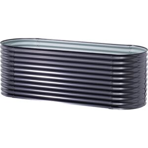 Hochbeet 'Welle' silberfarben 240 x 82 x 80 cm