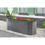 Hochbeet 'Welle' silberfarben 240 x 82 x 80 cm