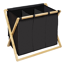 Wäschesammler 'Ecori' Bambus schwarz, braun 69 x 56,5 x 33 cm