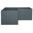Eck-Hochbeet 'Twin-Wall' anthrazit 180 x 76 x 180 cm