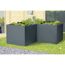 Eck-Hochbeet 'Twin-Wall' anthrazit 180 x 76 x 180 cm