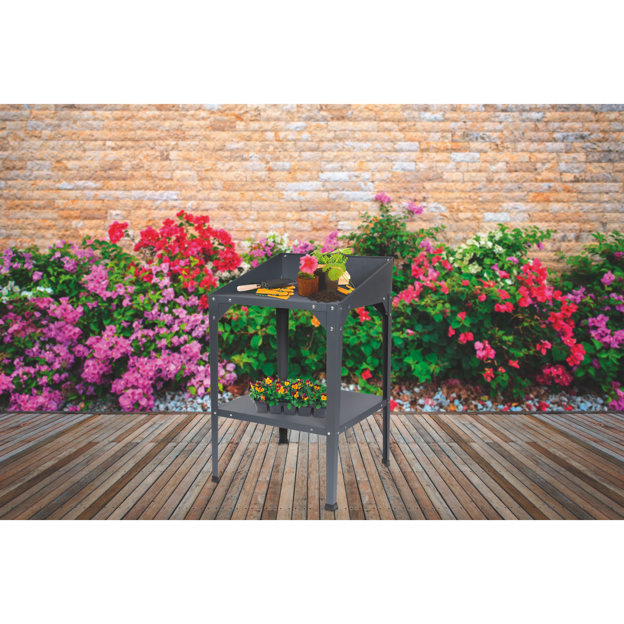 Pflanztisch anthrazit 60 x 100 x 60 cm