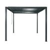 Pergola mit Flachdach anthrazit 300 x 250 x 300 cm