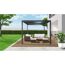 Pergola mit Flachdach anthrazit 300 x 250 x 300 cm