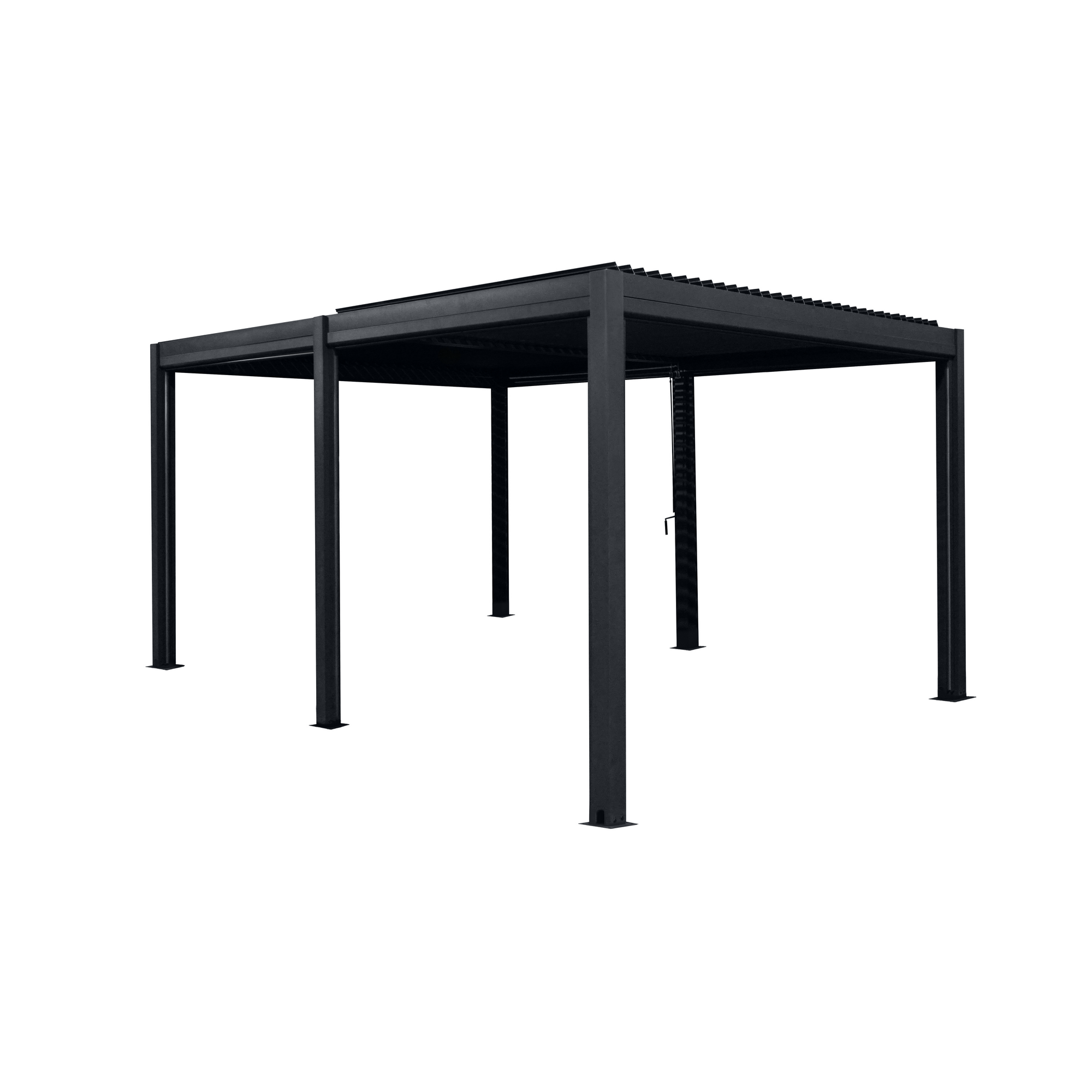 Pergola mit Flachdach anthrazit 400 x 250 x 300 cm