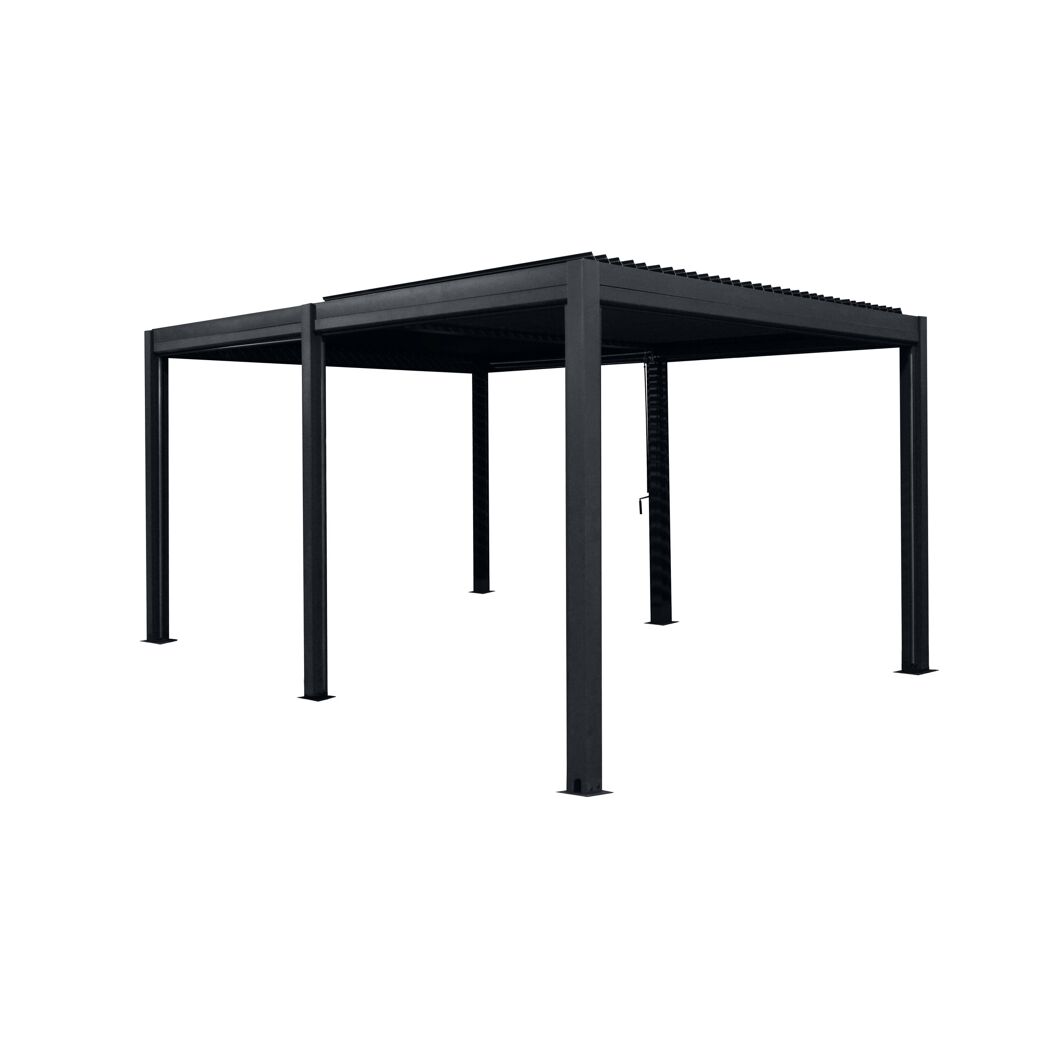 Pergola mit Flachdach anthrazit 400 x 250 x 300 cm