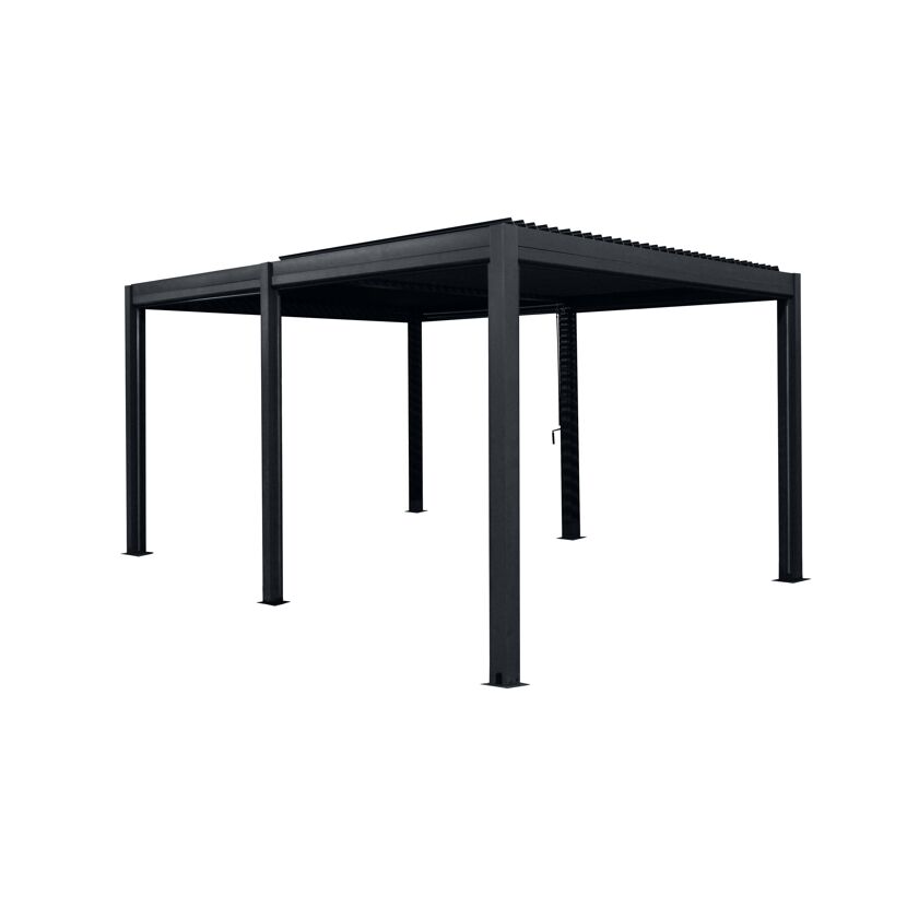 Pergola mit Flachdach anthrazit 400 x 250 x 300 cm