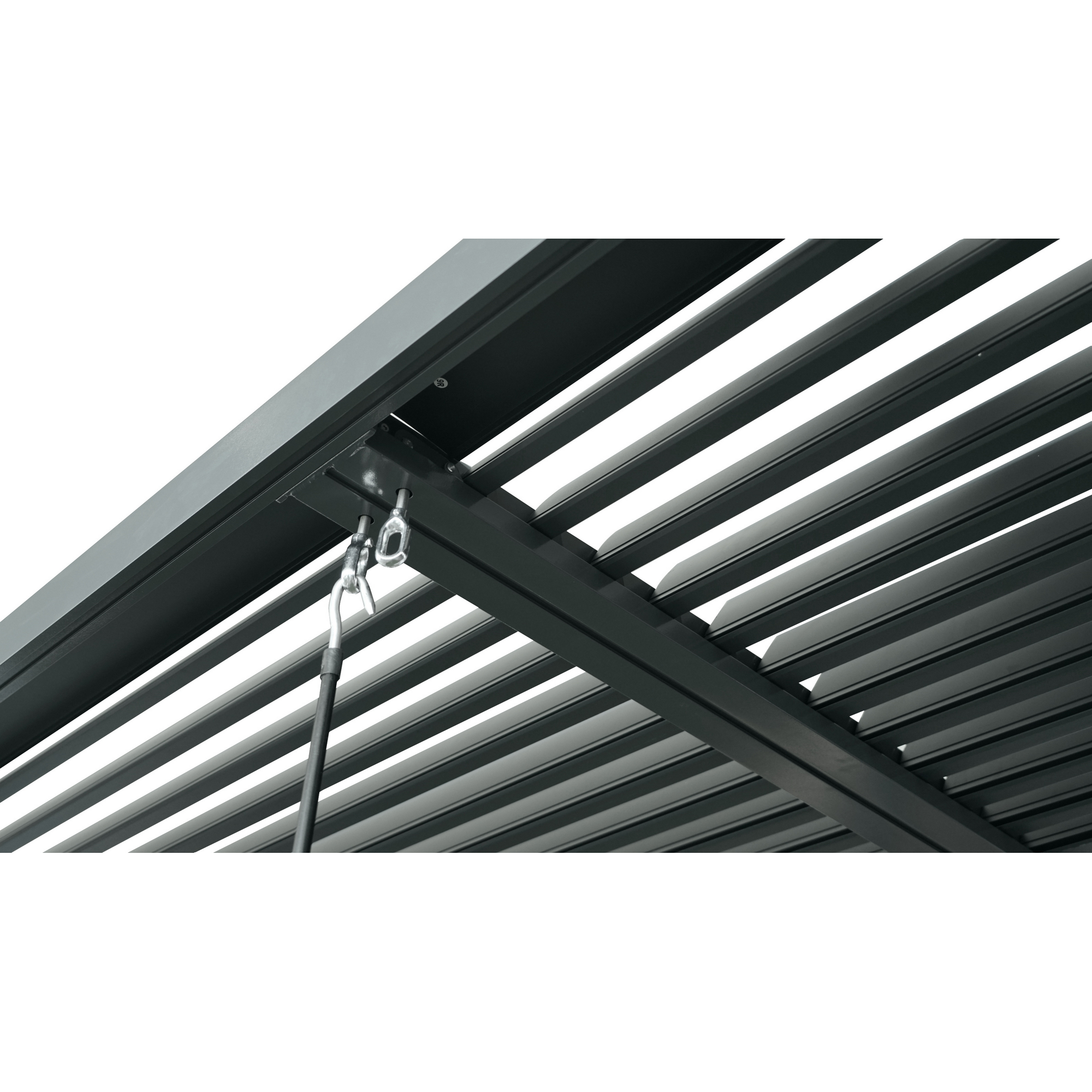 Pergola mit Flachdach anthrazit 400 x 250 x 300 cm