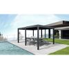 Pergola mit Flachdach anthrazit 400 x 250 x 300 cm
