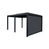 Vorhang für Pergola mit Flachdach anthrazit 281 x 237 x 6,5 cm