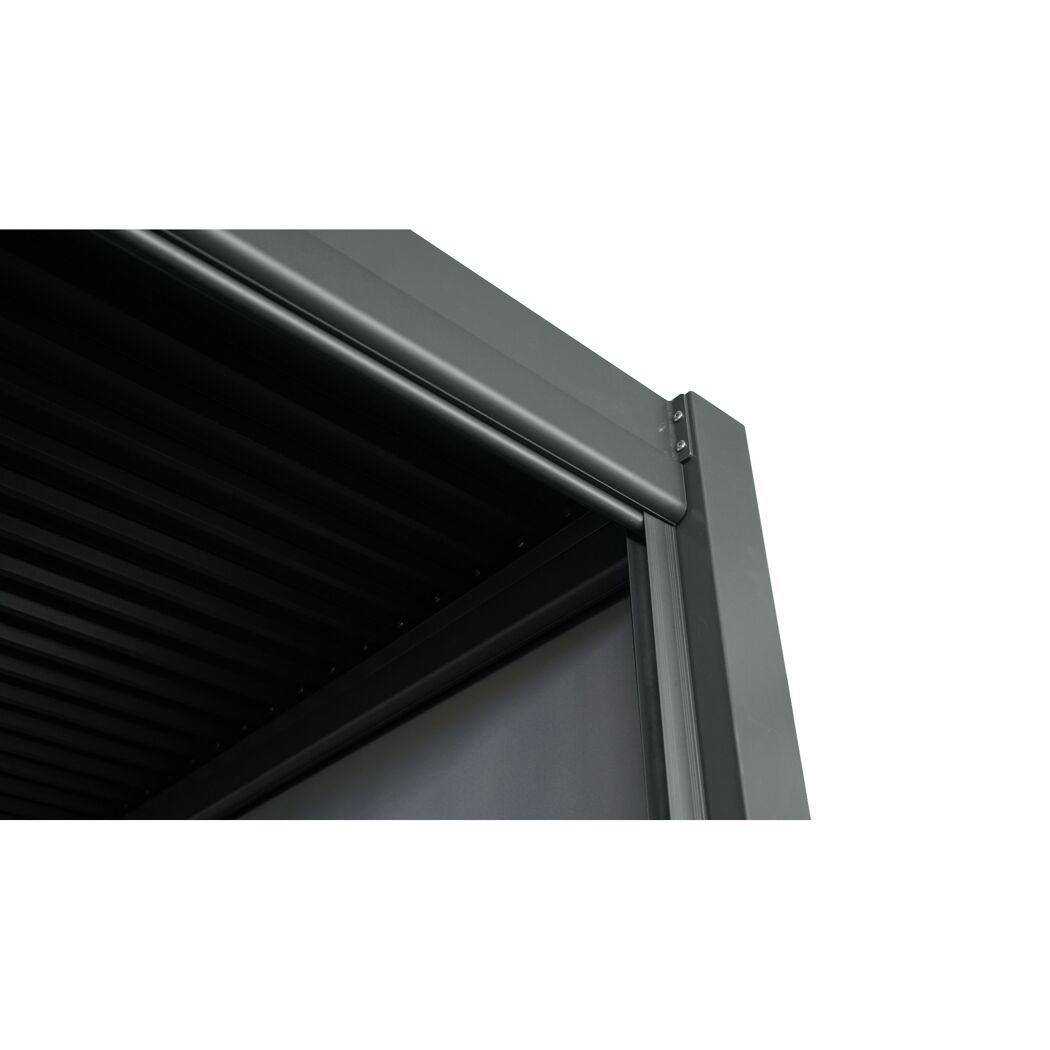 Vorhang für Pergola mit Flachdach anthrazit 281 x 237 x 6,5 cm