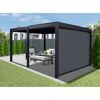 Vorhang für Pergola mit Flachdach anthrazit 281 x 237 x 6,5 cm