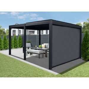Vorhang für Pergola mit Flachdach anthrazit 281 x 237 x 6,5 cm
