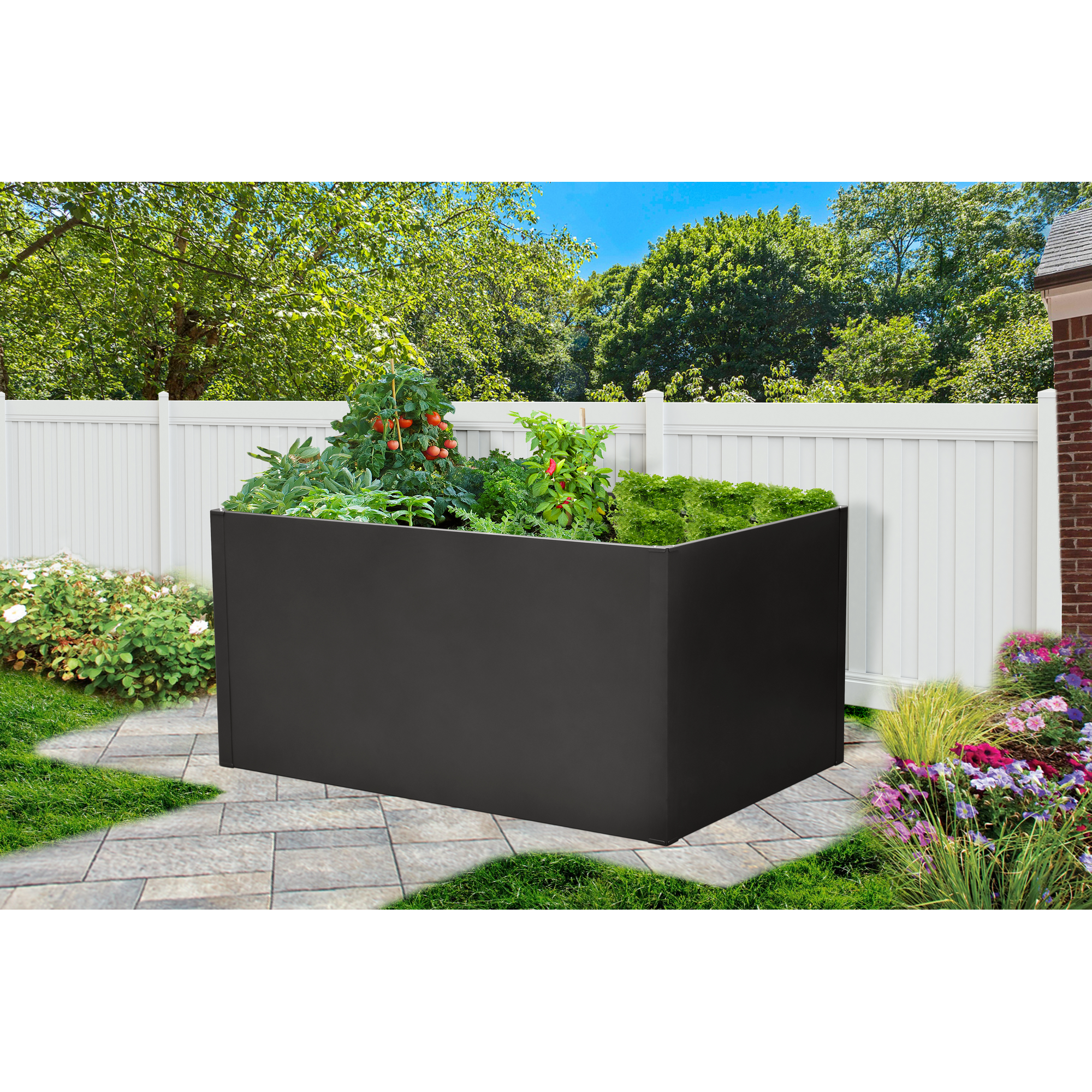 Hochbeet 'Twin-Wall' anthrazit 150 x 76 x 75 cm