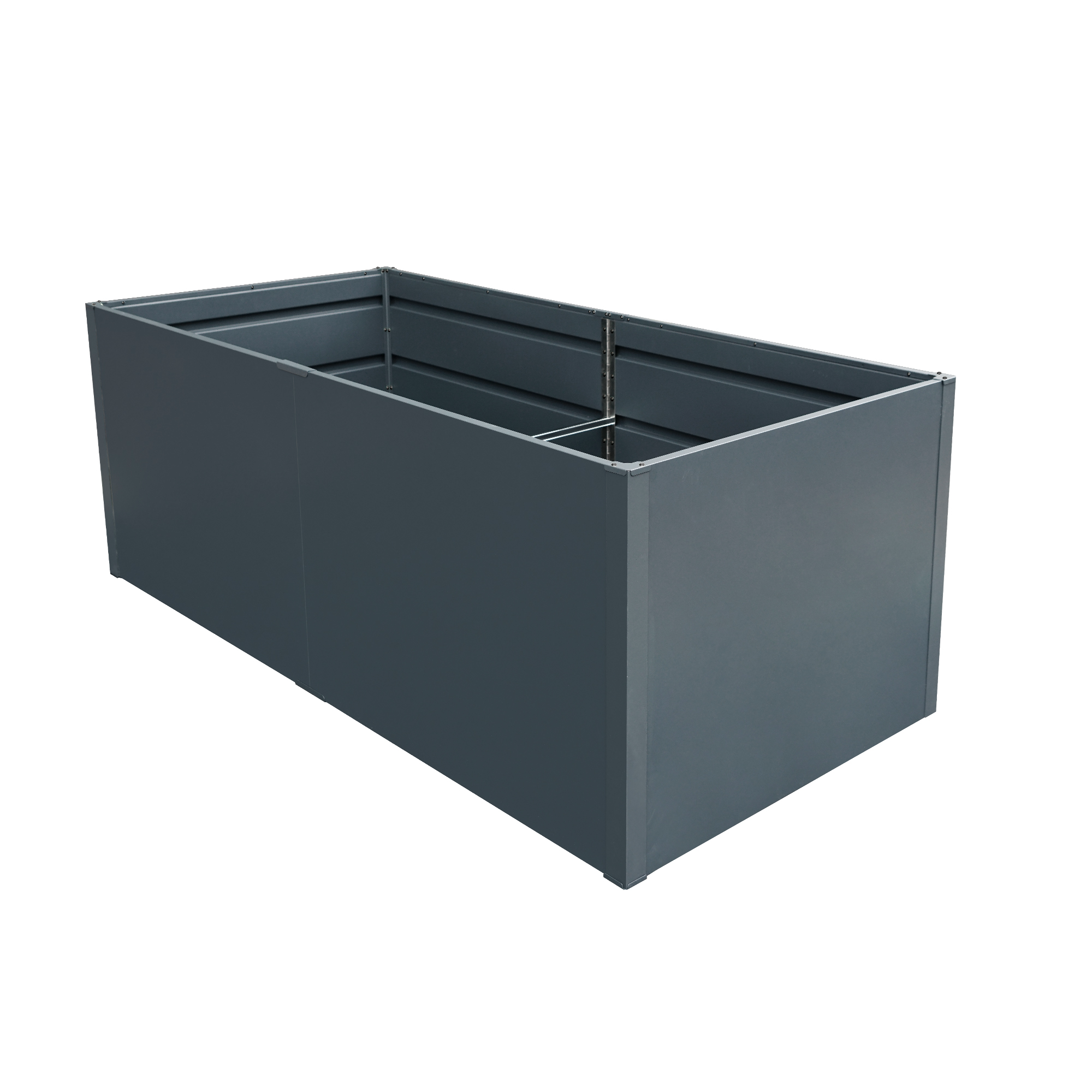 Hochbeet 'Twin-Wall' anthrazit 200 x 76 x 100 cm
