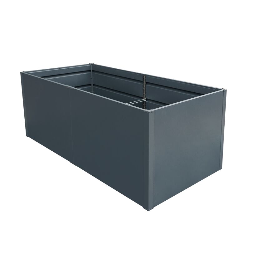 Hochbeet 'Twin-Wall' anthrazit 200 x 76 x 100 cm