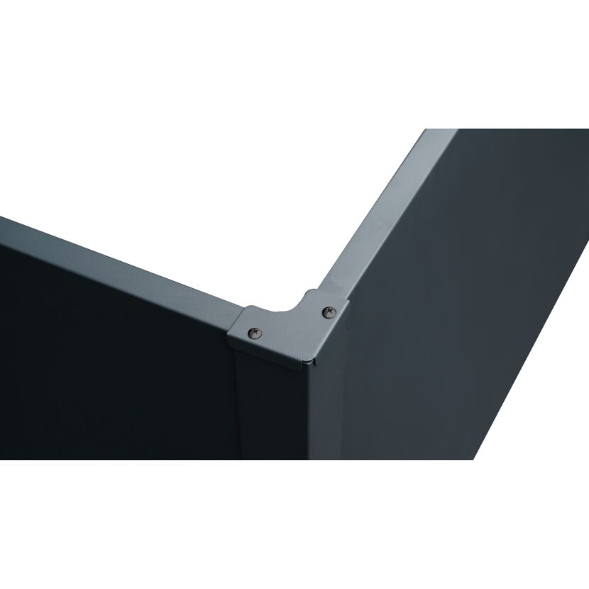 Hochbeet 'Twin-Wall' anthrazit 200 x 76 x 100 cm