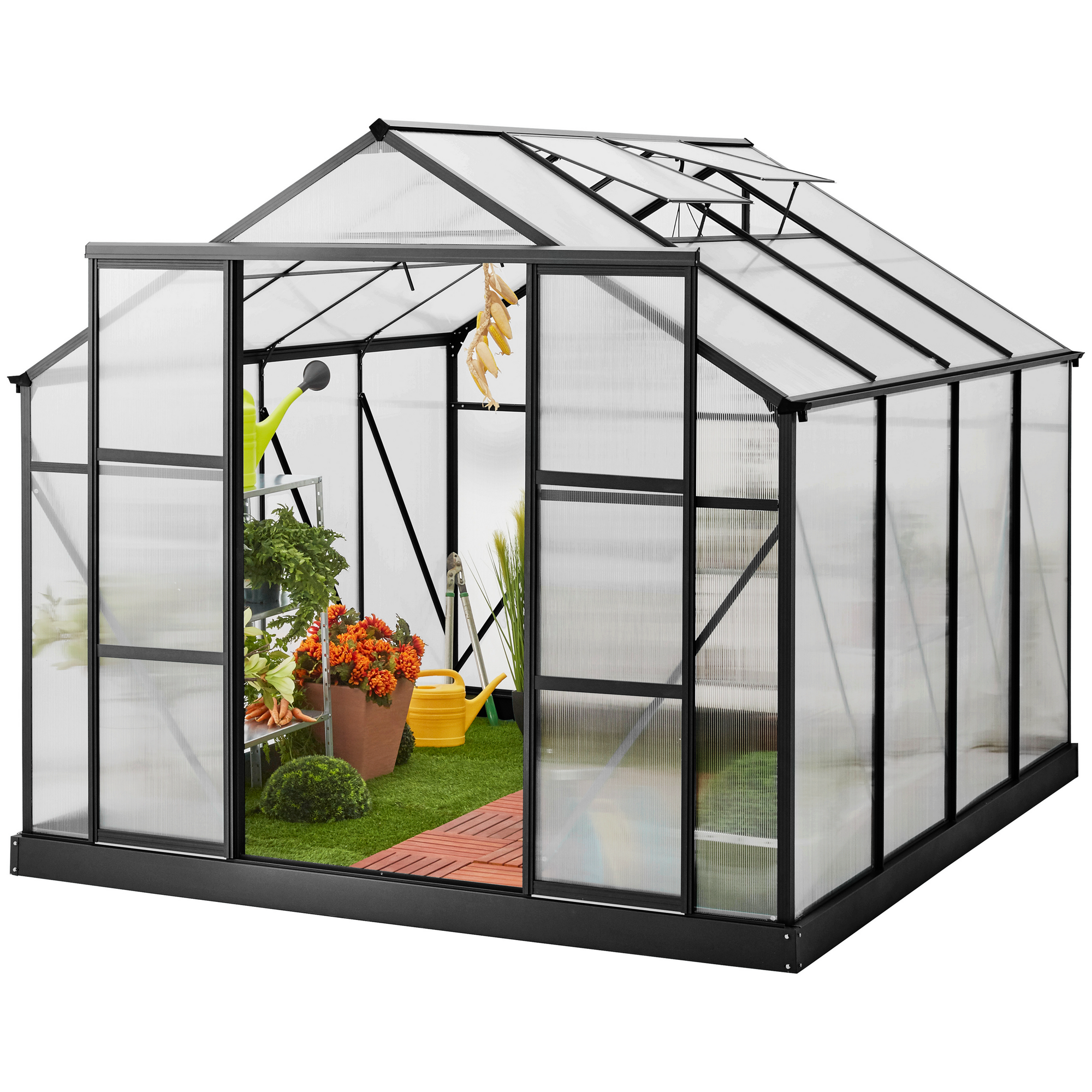 Gewächshaus 'Grow Big' silberfarben 244 x 294 x 227 cm