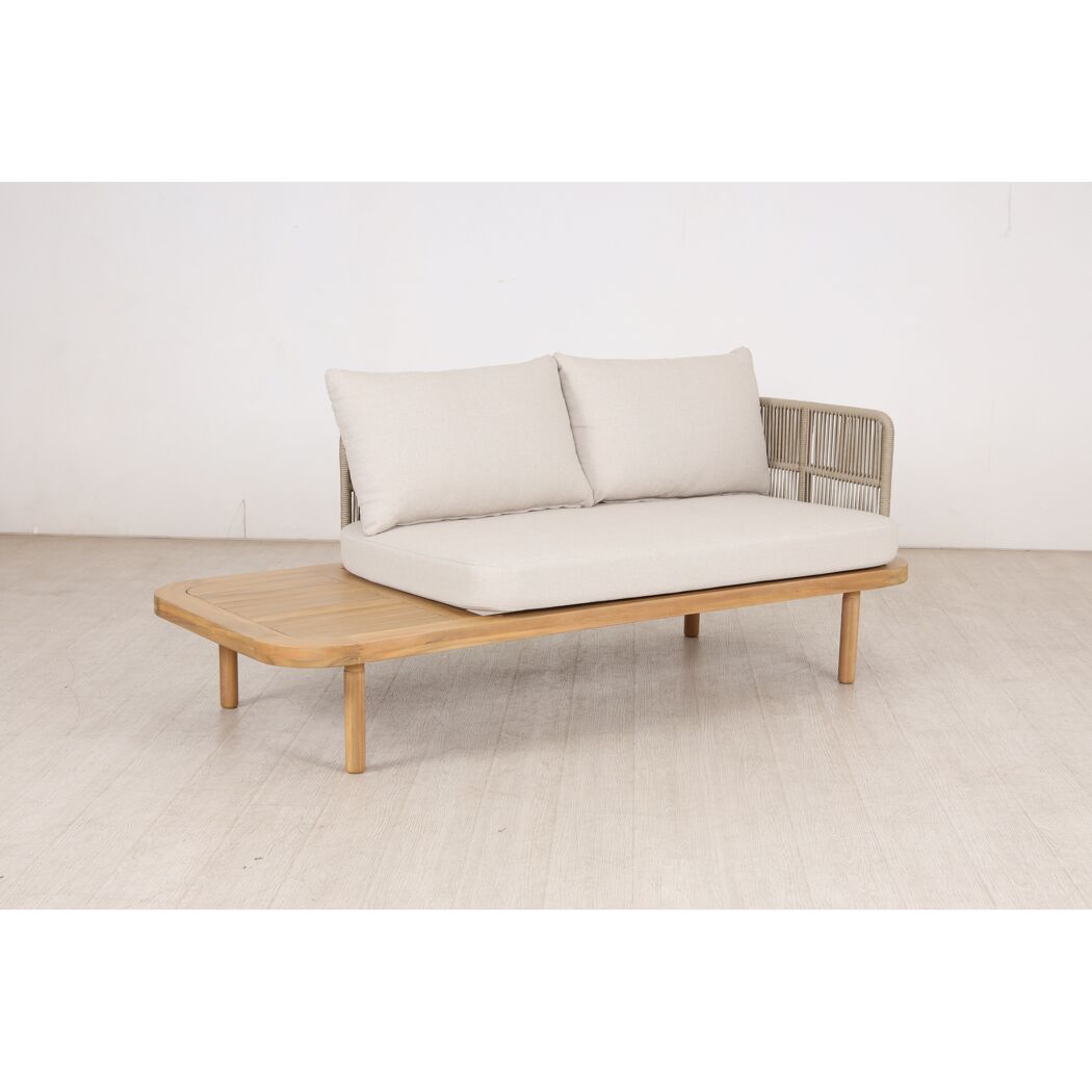 Gartenbank 'Eloise' 2-Sitzer Stahl braun 180 x 80 x 68 cm