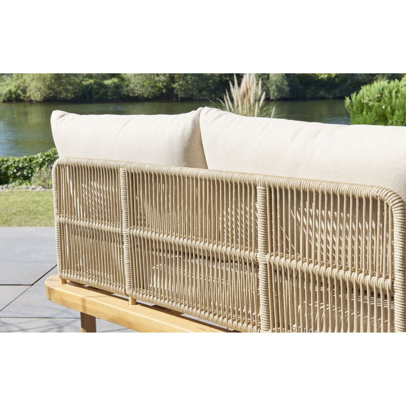 Gartenbank 'Eloise' 2-Sitzer Stahl braun 180 x 80 x 68 cm