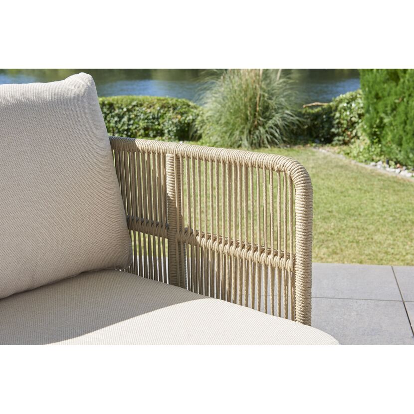 Gartenbank 'Eloise' 2-Sitzer Stahl braun 180 x 80 x 68 cm