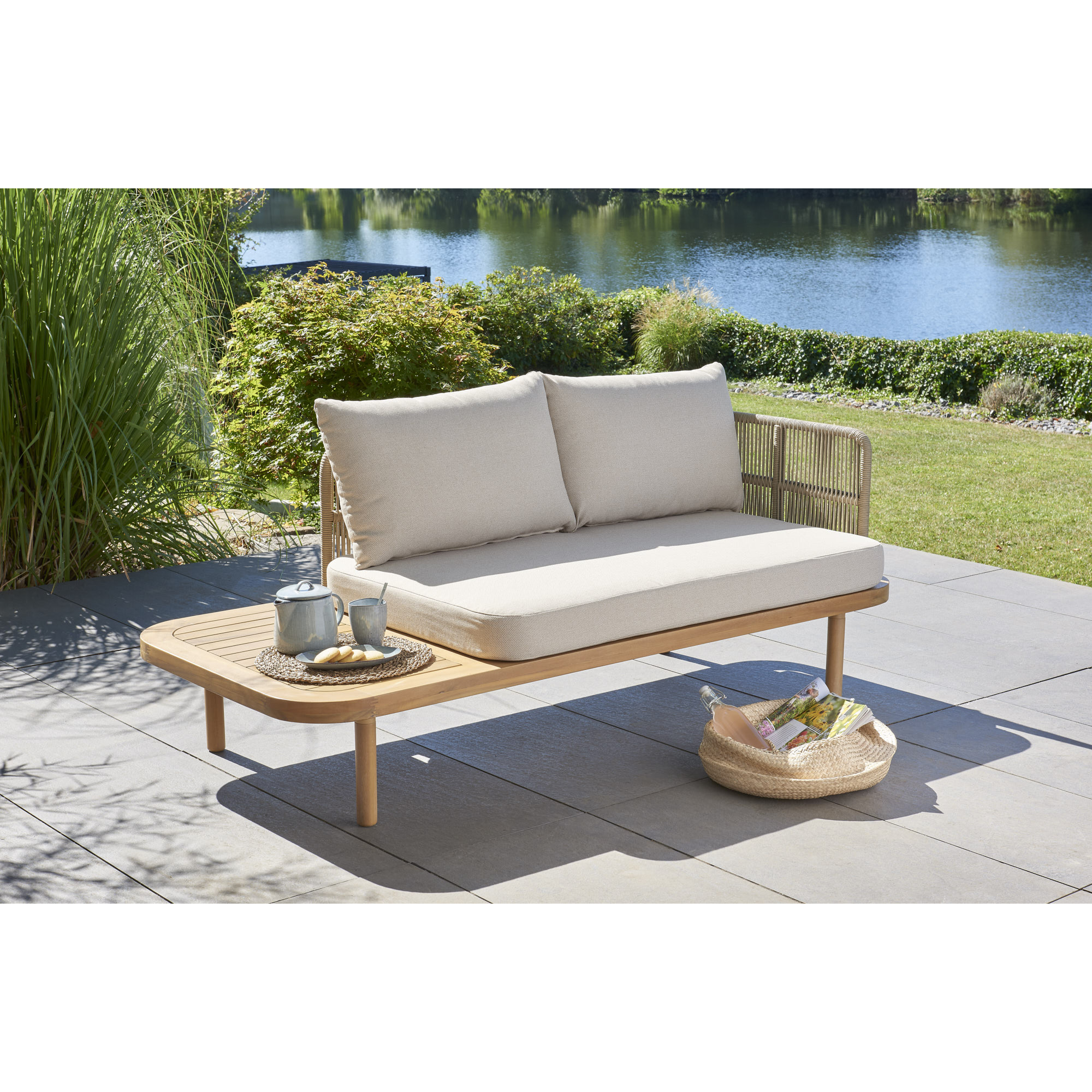 Gartenbank 'Eloise' holzpotik akazie 180 x 68 x 80 cm