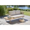 Gartenbank 'Eloise' 2-Sitzer Stahl braun 180 x 80 x 68 cm