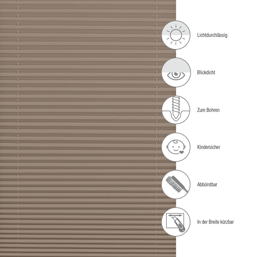 Plissee 'Concept' taupe 50 x 130 cm