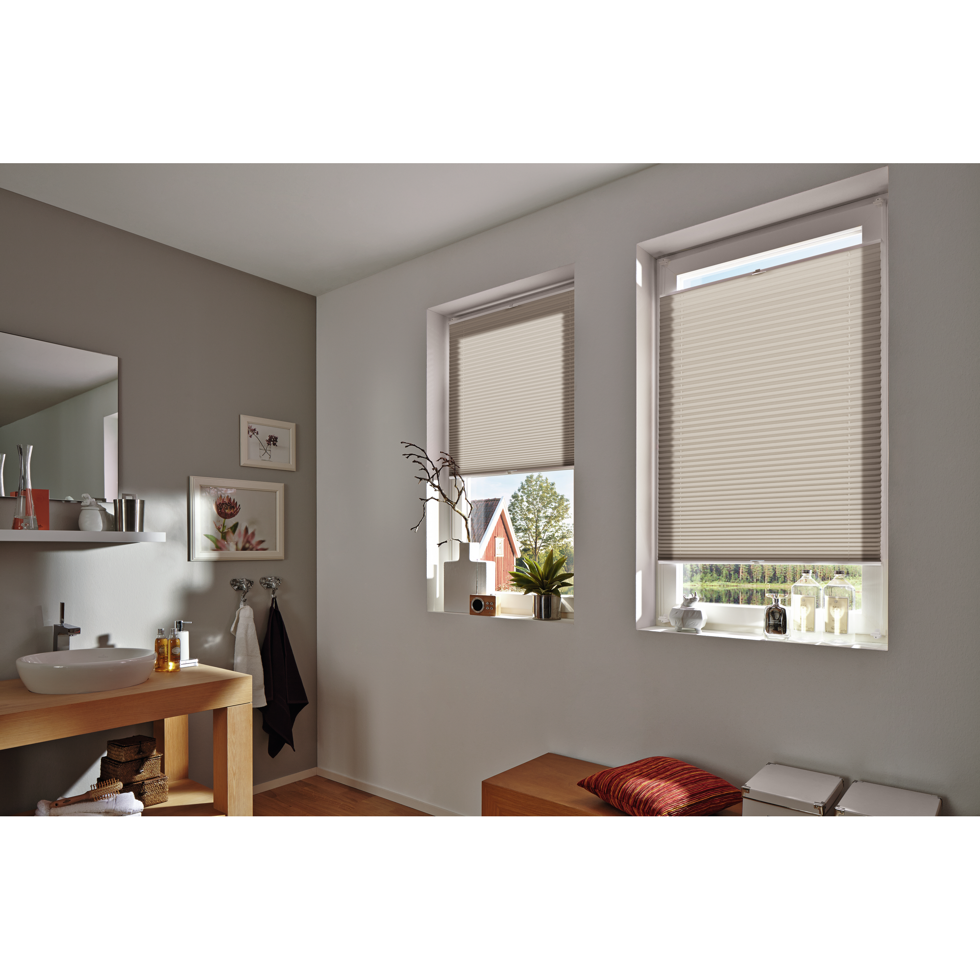 Plissee 'Concept' taupe 90 x 130 cm