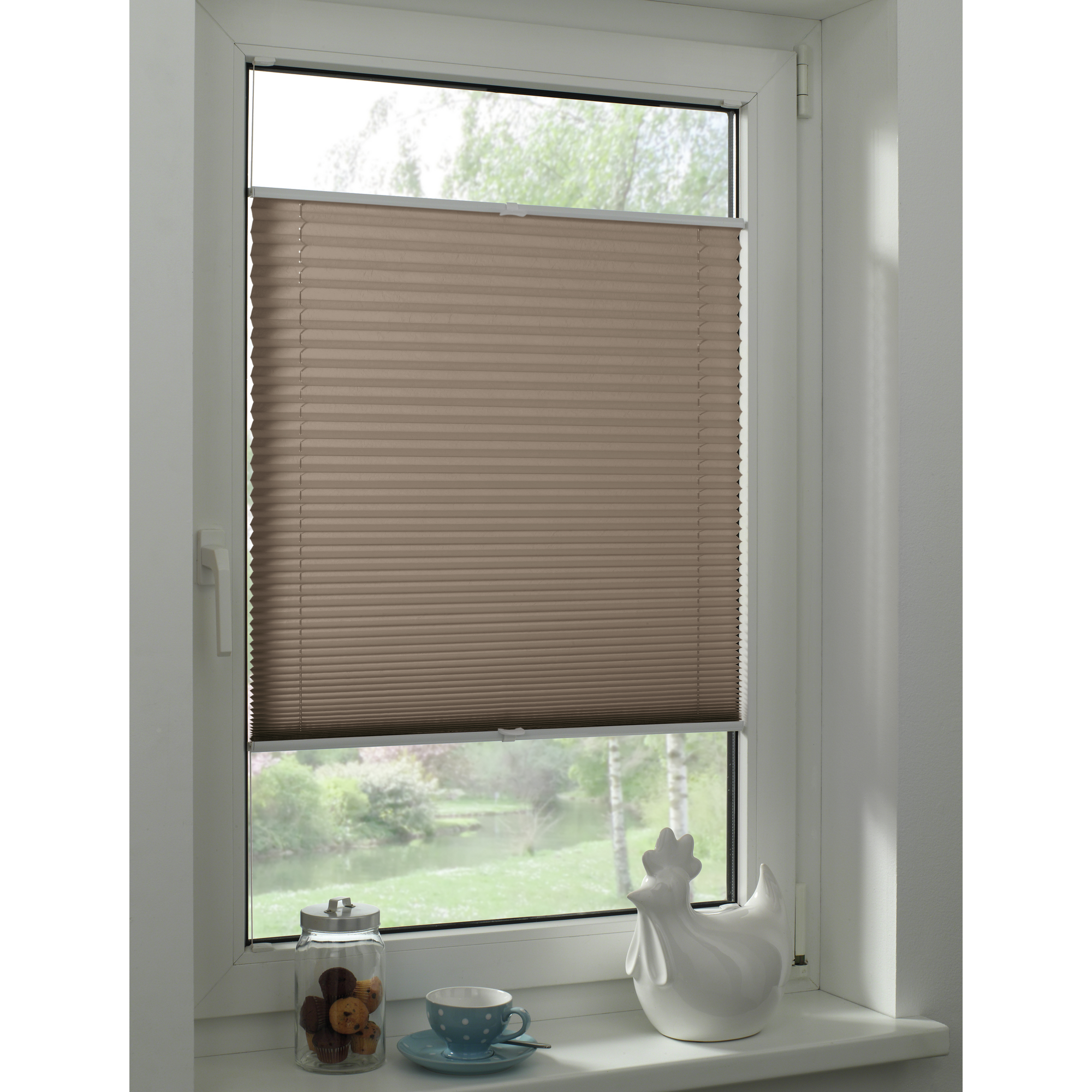 Plissee 'Concept' taupe 90 x 130 cm
