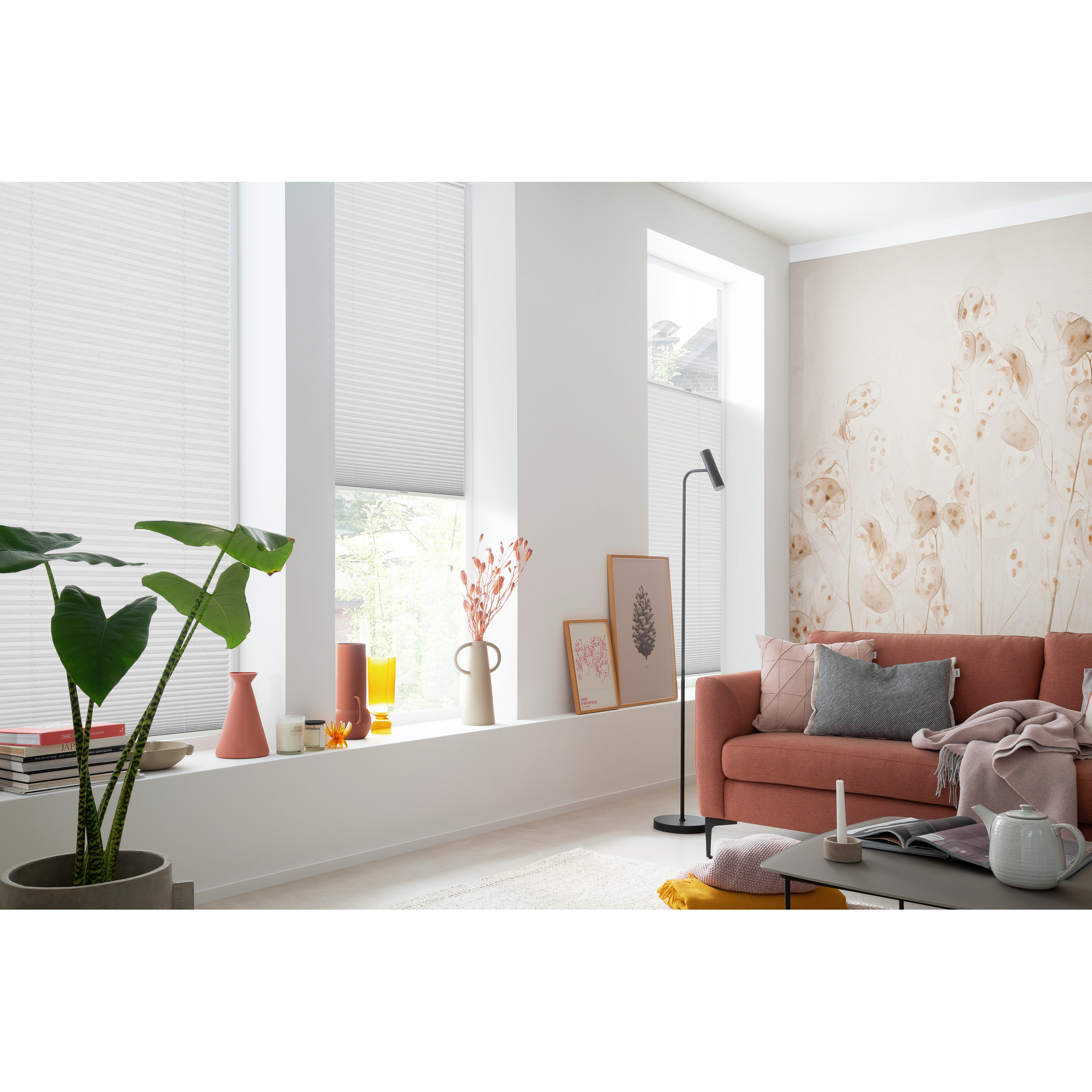 Plissee 'Milla' weiß 50 x 130 cm