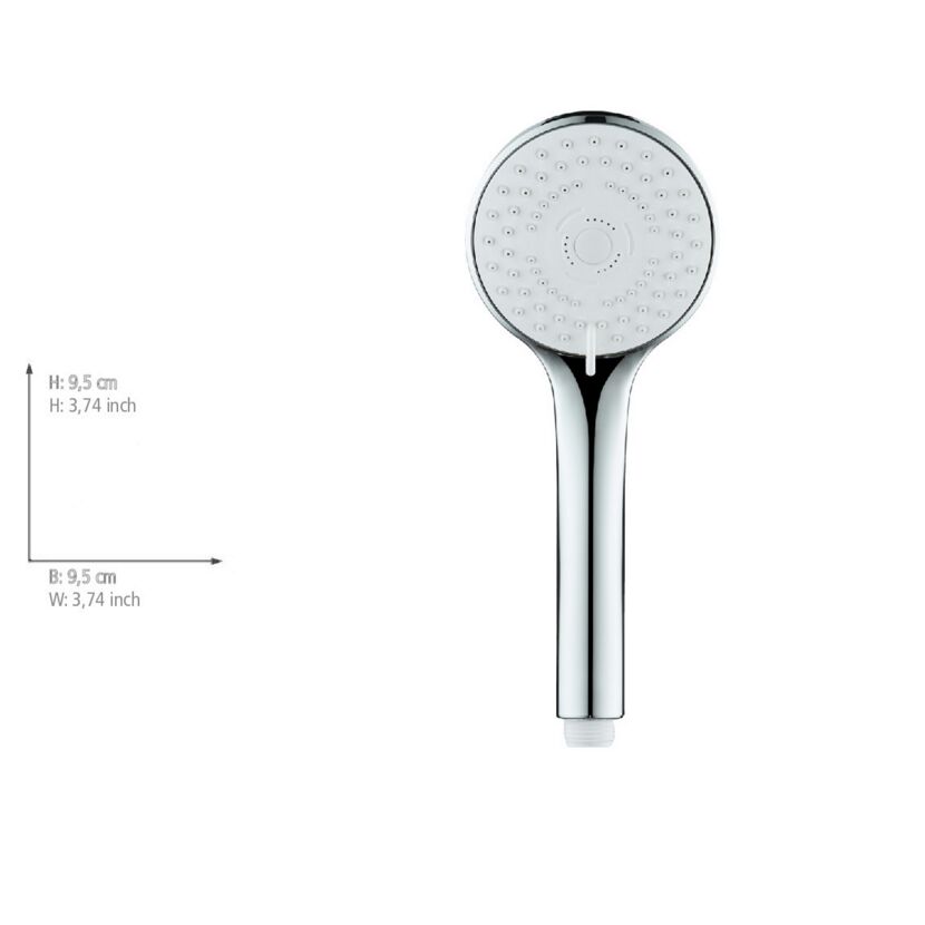 Handbrause 'Uno' chromfarben Ø 9,5 cm