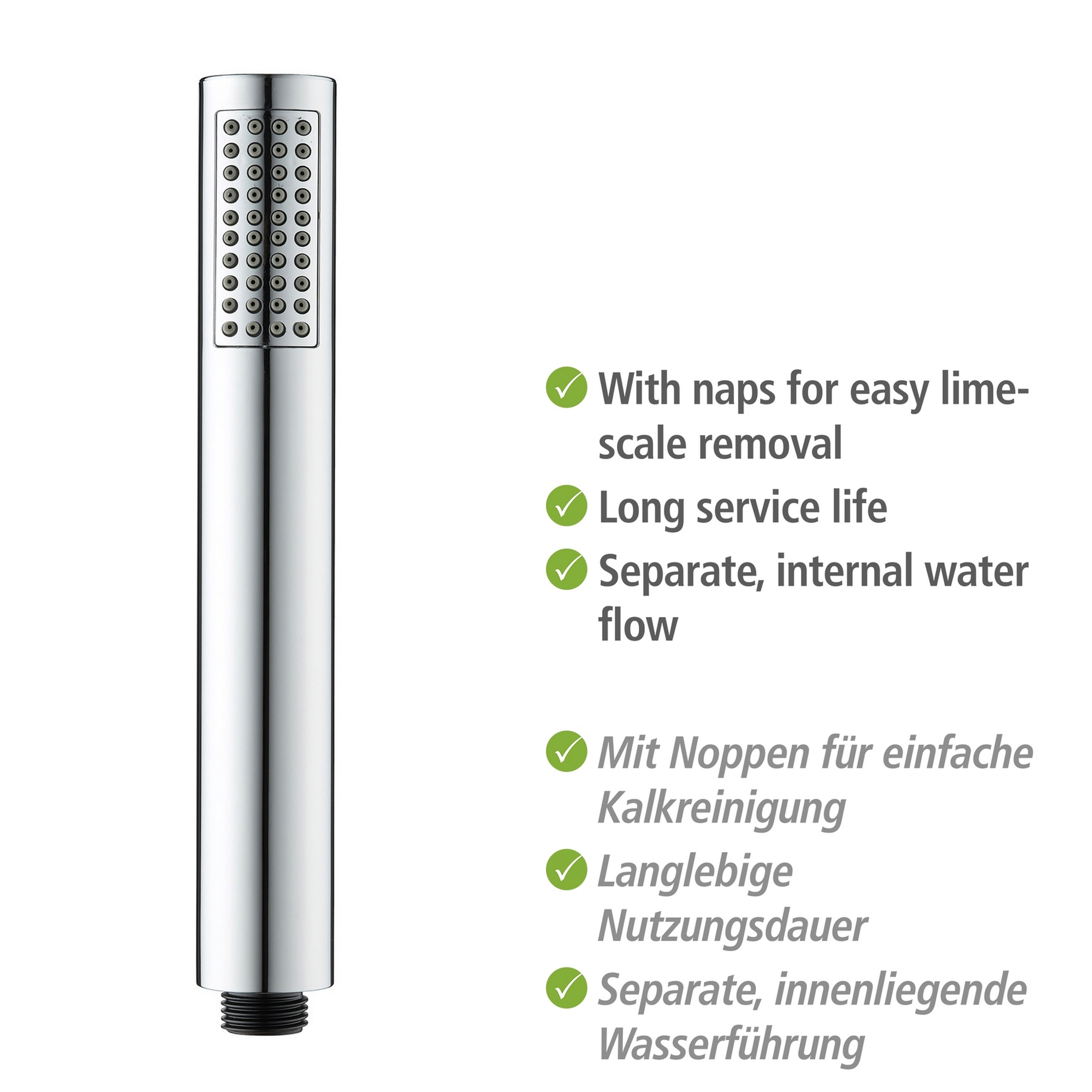 Handbrausen-Set 'Basic Line' chromfarben 3-teilig