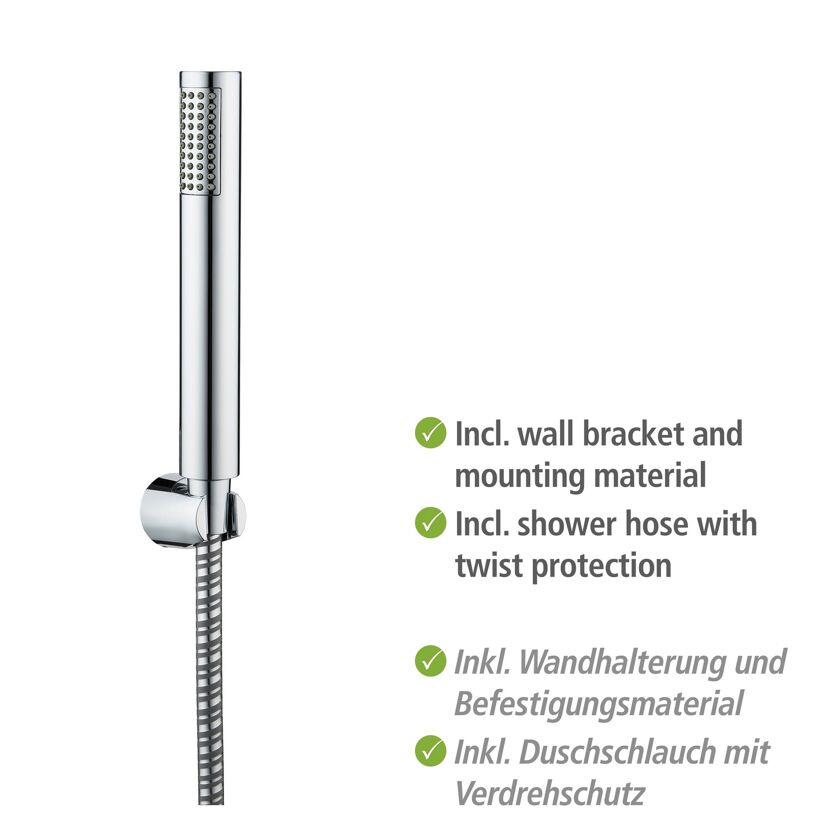 Handbrausen-Set 'Basic Line' chromfarben 3-teilig