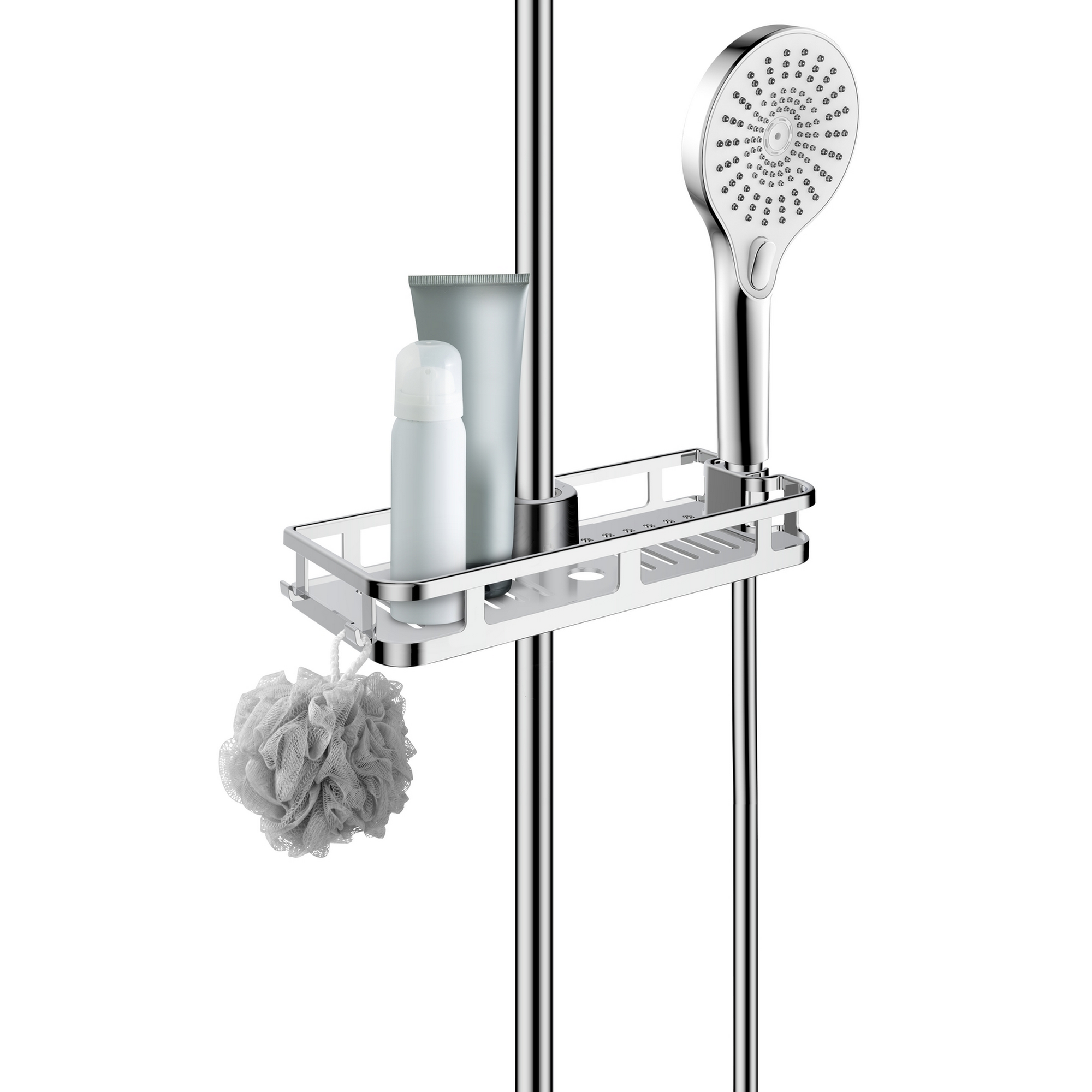 Duschablage 'Libertà' ABS-Kunststoff chromfarben 28,5 x 4 x 11,5 cm