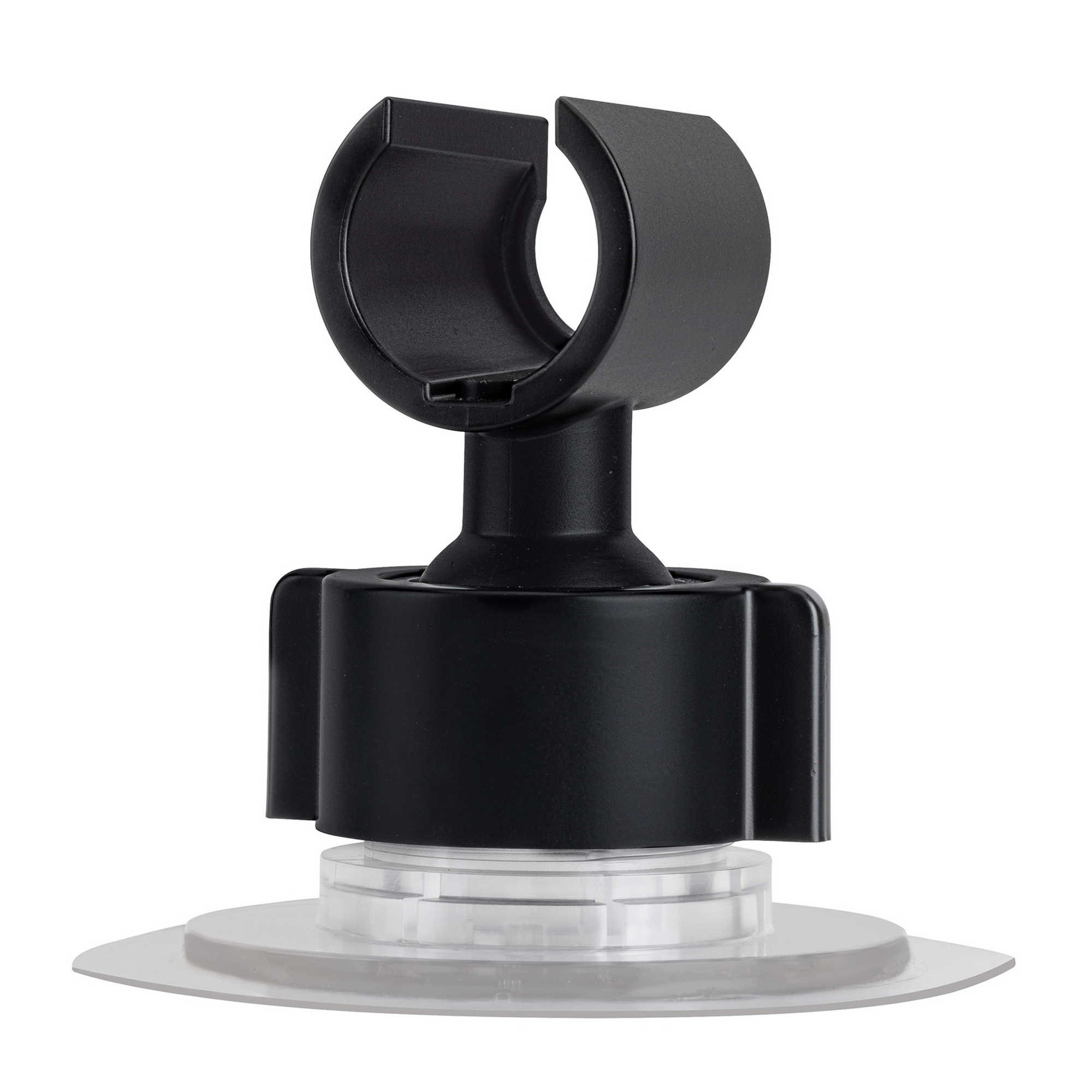 Duschkopfhalter 'Libertà' 360° ABS-Kunststoff schwarz Ø 8 x 7,5 cm