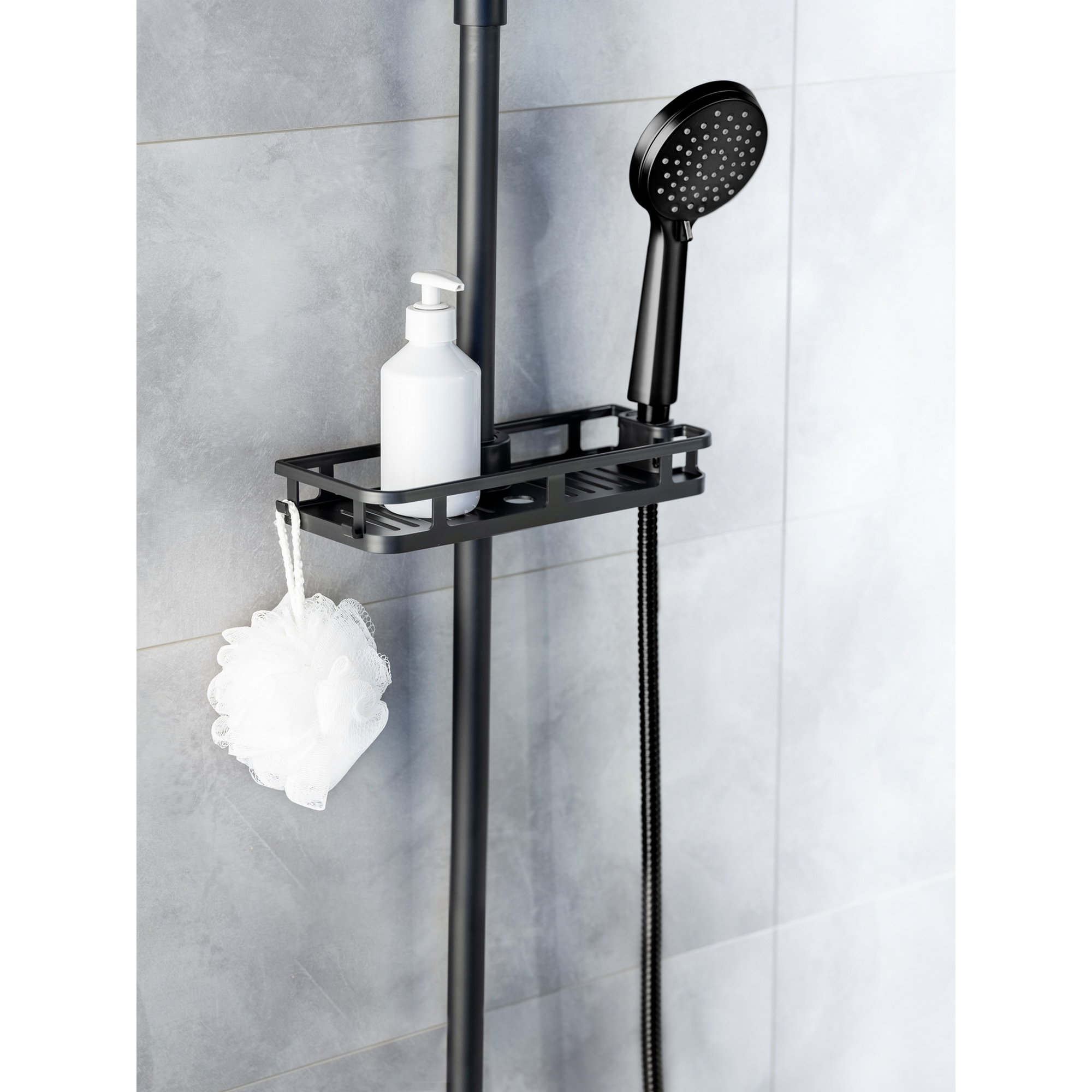 Duschablage 'Libertà' ABS-Kunststoff schwarz 28,5 x 4 x 11,5 cm