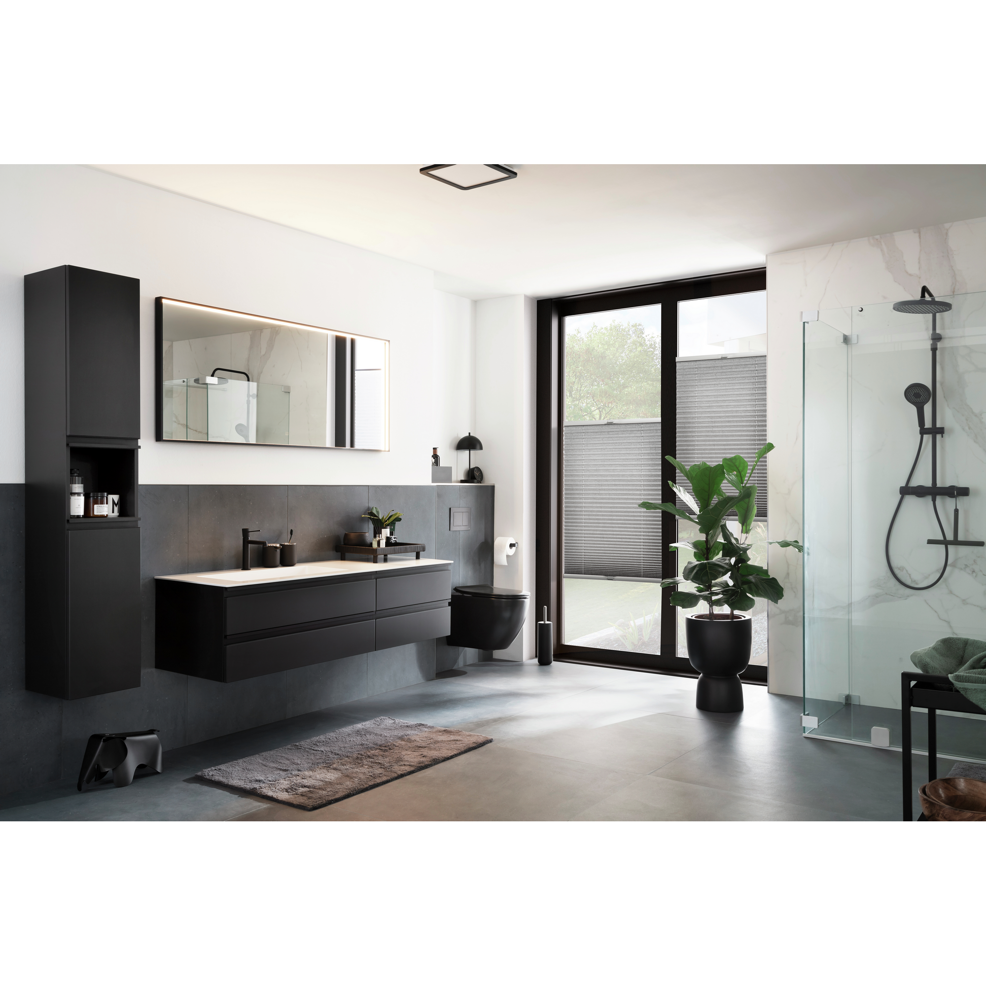 Plissee 'Milla' grau 50 x 130 cm