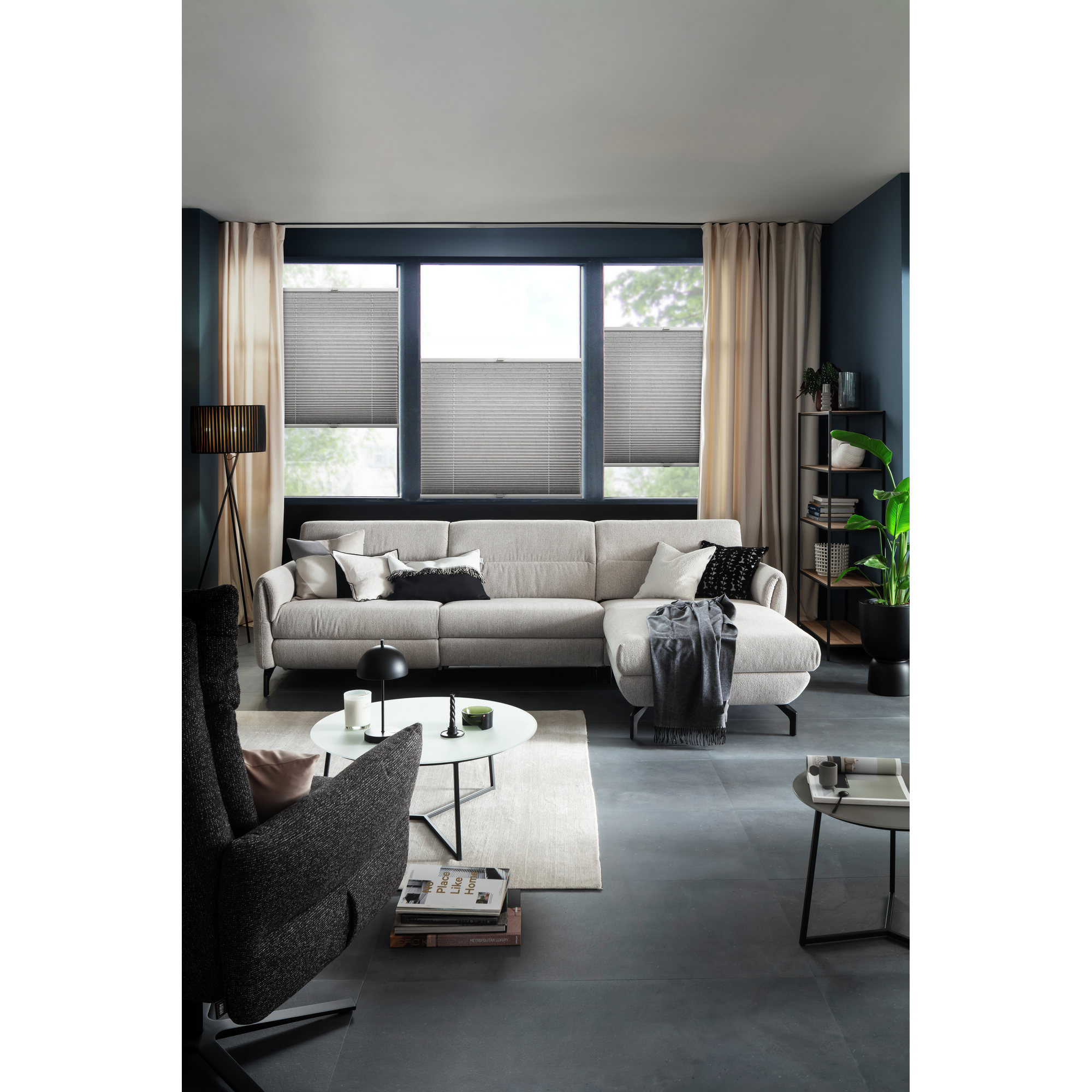 Plissee 'Milla' grau 50 x 130 cm