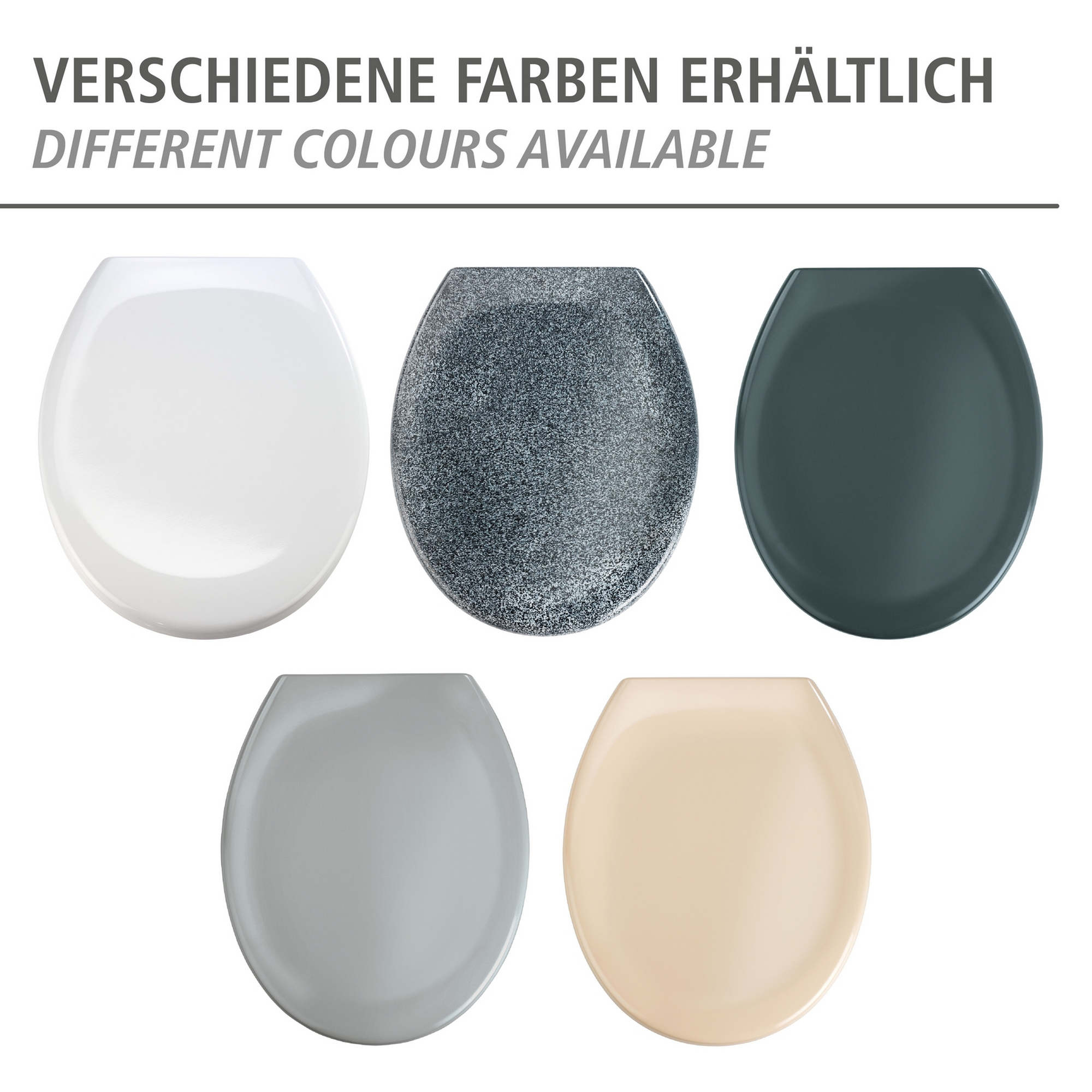 WC-Sitz 'Ottana' mit Absenkautomatik granifarben Duroplast