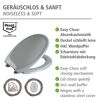 WC-Sitz 'Ottana' mit Absenkautomatik hellgrau Duroplast
