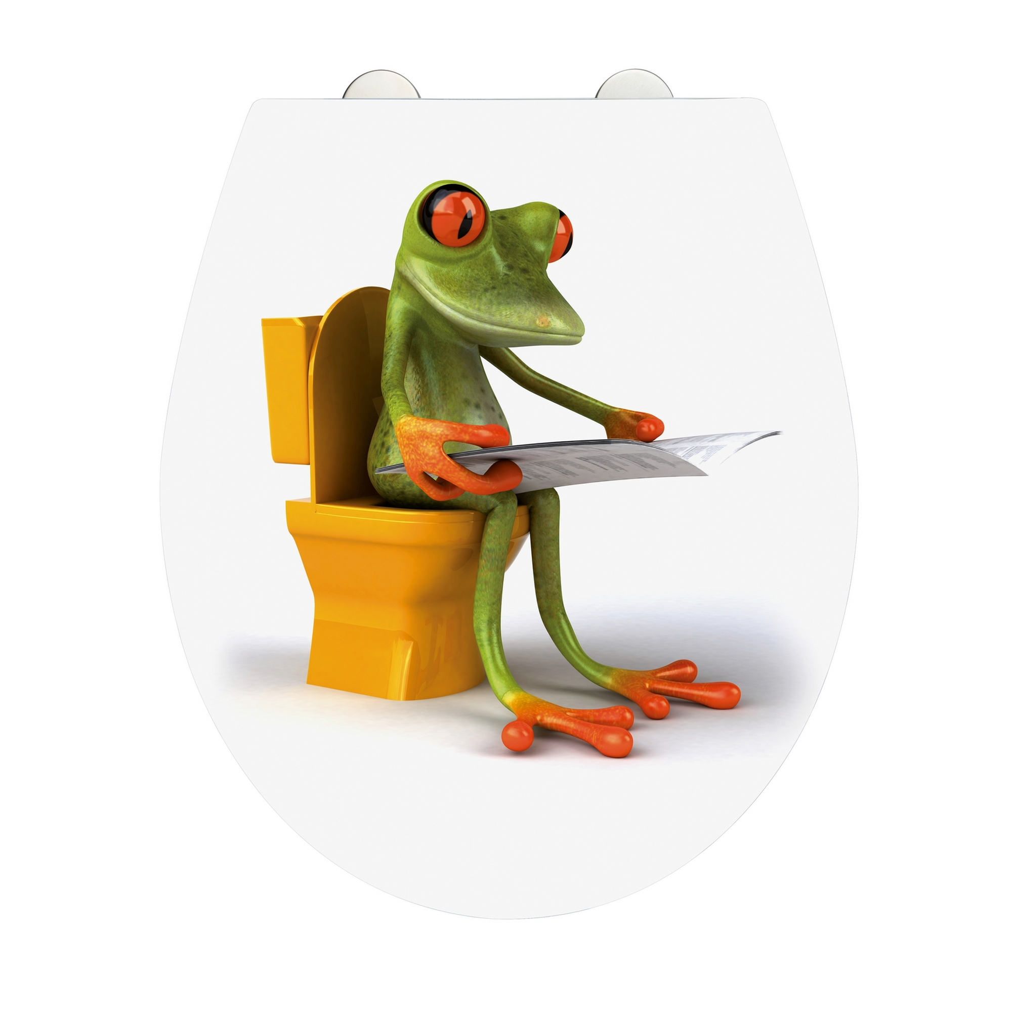 WC-Sitz 'Frog' mit Absenkautomatik weiß Duroplast