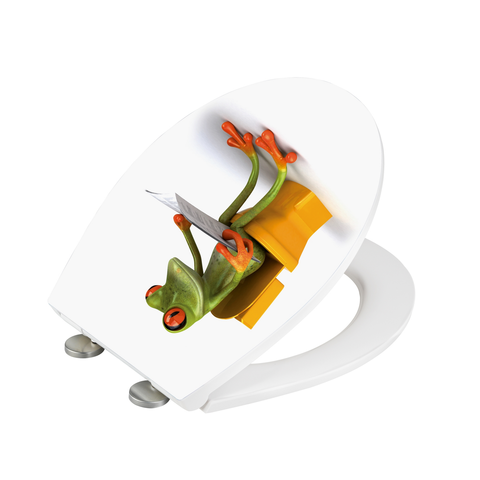 WC-Sitz 'Frog' mit Absenkautomatik weiß Duroplast